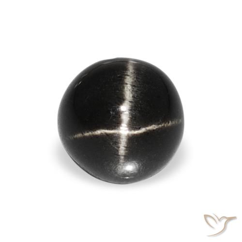 1.49ct Natural Negro Diópsido Estrella, Redondo, Opaco