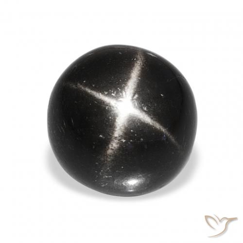 9.33ct Negro Diópsido Estrella, Redondo, Opaco