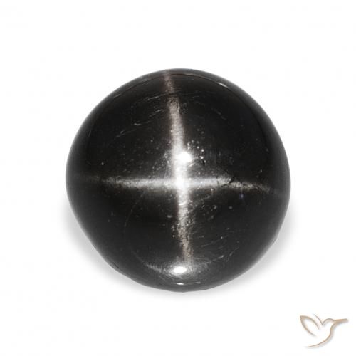 9.28ct Negro Diópsido Estrella, Redondo, Opaco