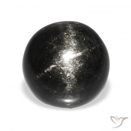 9.82ct Negro Diópsido Estrella, Redondo, Opaco