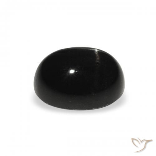 Diópsido Estrella Negro natural de 2.11 ct, Ovalada, Opaco