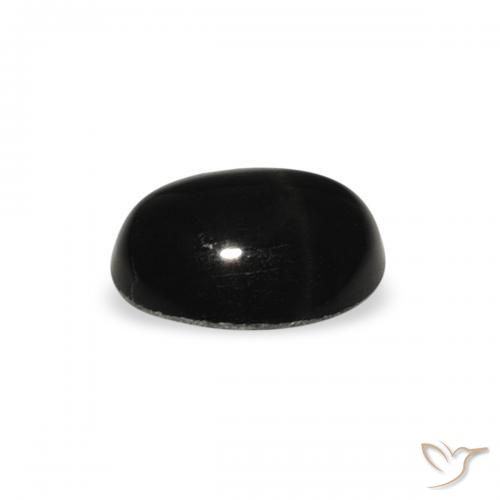 Diópsido Estrella Negro natural de 1.40 ct, Ovalada, Opaco