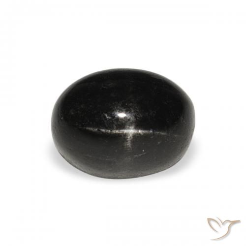 2.41ct Natural Negro Diópsido Estrella, Ovalada, Opaco