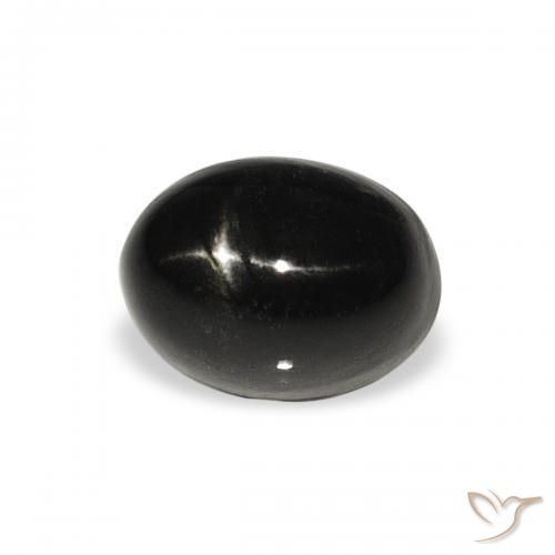 Diópsido Estrella Negro natural de 2.28 ct, Ovalada, Opaco