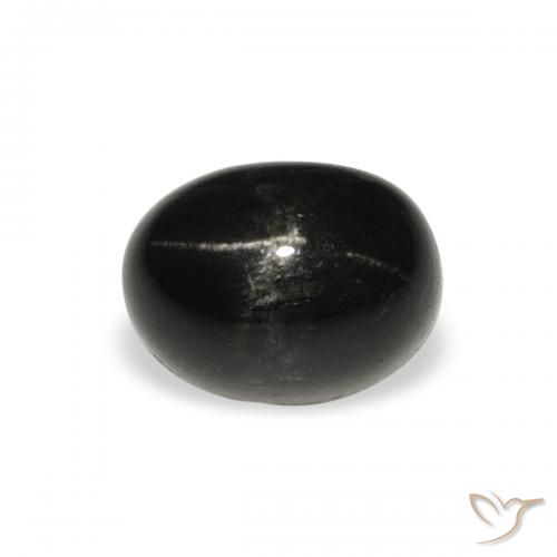 2.45ct Natural Negro Diópsido Estrella, Ovalada, Opaco