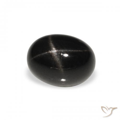 Diópsido Estrella Negro natural de 2.08 ct, Ovalada, Opaco