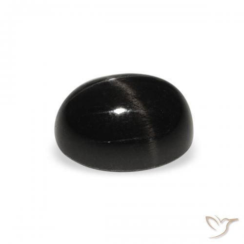 Diópsido Estrella Negro natural de 2.08 ct, Ovalada, Opaco