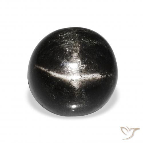 10.95ct Negro Diópsido Estrella, Redondo, Opaco