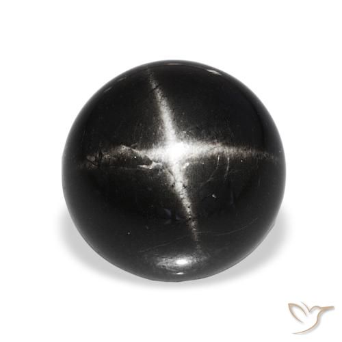 7.90ct Negro Diópsido Estrella Piedras Preciosas, Redondo, Opaco