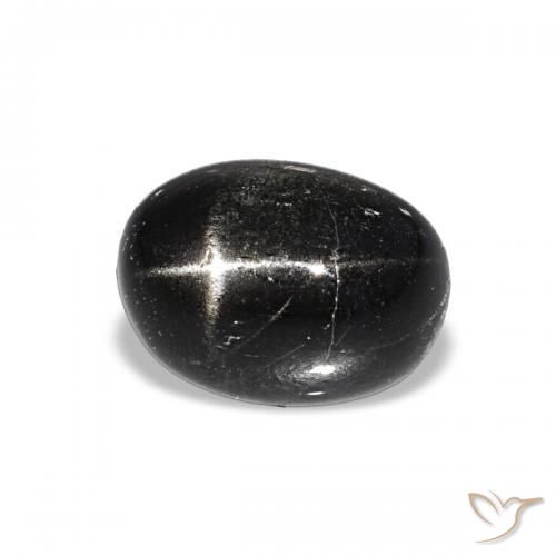 Diópsido Estrella Negro natural de 2.26 ct, Ovalada, Opaco