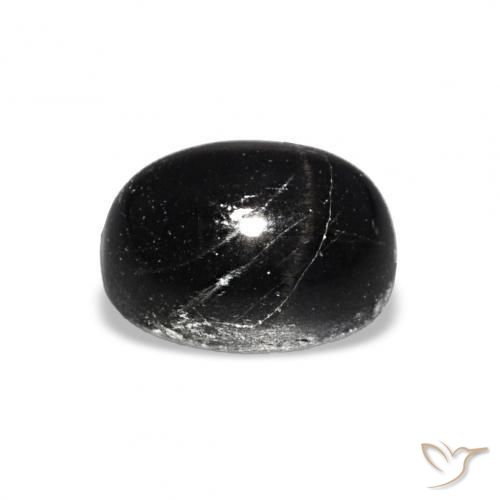 Diópsido Estrella Negro natural de 2.26 ct, Ovalada, Opaco