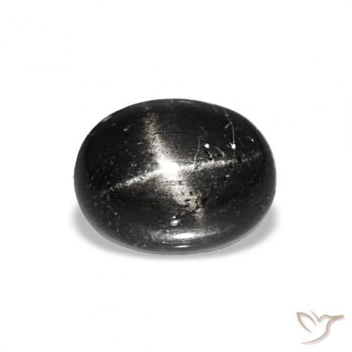 1.56ct Negro Diópsido Estrella, Ovalada, Opaco