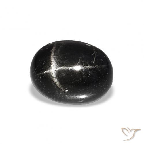 Diópsido Estrella Negro natural de 1.56 ct, Ovalada, Opaco