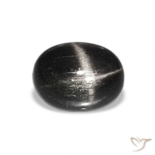 1.81ct Negro Diópsido Estrella, Ovalada, Opaco