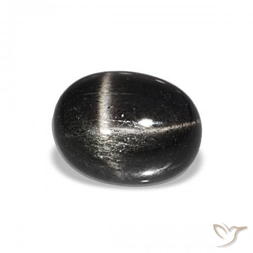 Diópsido Estrella Negro natural de 1.81 ct, Ovalada, Opaco