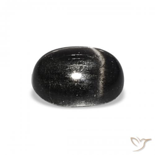 Diópsido Estrella Negro natural de 1.81 ct, Ovalada, Opaco