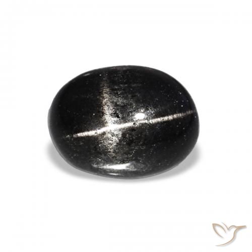 1.56ct Negro Diópsido Estrella, Ovalada, Opaco