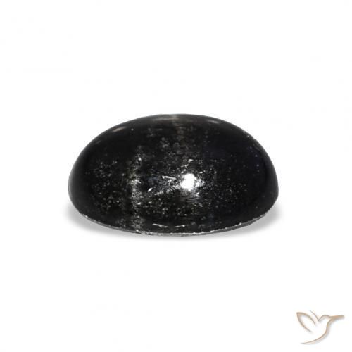 Diópsido Estrella Negro natural de 1.56 ct, Ovalada, Opaco