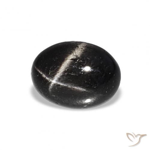 Diópsido Estrella Negro natural de 1.99 ct, Ovalada, Transparente