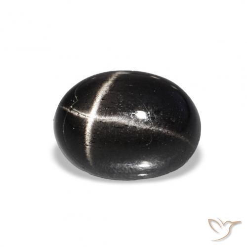 Diópsido Estrella Negro natural de 1.73 ct, Ovalada, Transparente