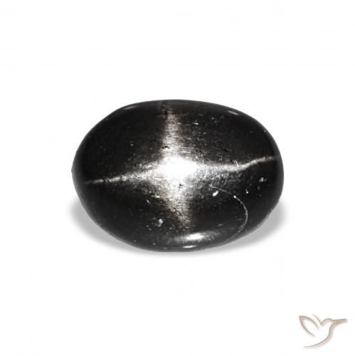 1.48ct Negro Diópsido Estrella, Ovalada, Transparente