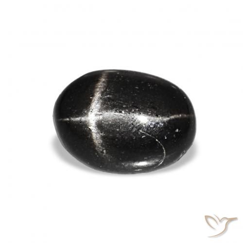 Diópsido Estrella Negro natural de 1.48 ct, Ovalada, Transparente