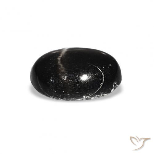 Diópsido Estrella Negro natural de 1.48 ct, Ovalada, Transparente