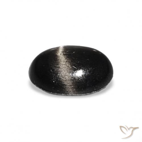 Diópsido Estrella Negro natural de 1.55 ct, Ovalada, Opaco