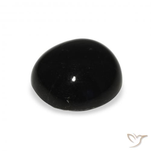 Diópsido Estrella Negro natural de 6.00 ct, Redondo, Opaco