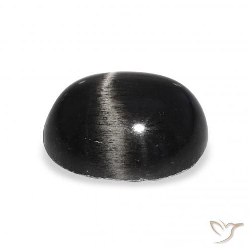 Diópsido Estrella Negro natural de 6.78 ct, Ovalada, Opaco
