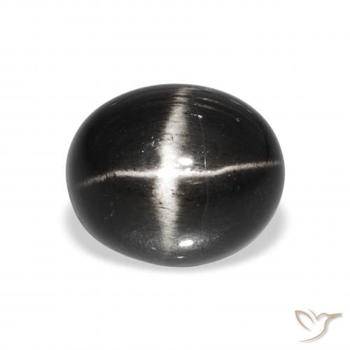 6.98ct Negro Diópsido Estrella, Ovalada, Opaco