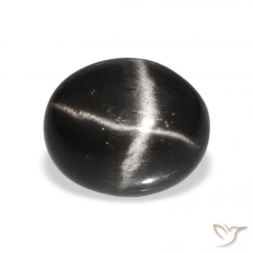 6.66ct Negro Diópsido Estrella, Ovalada, Opaco