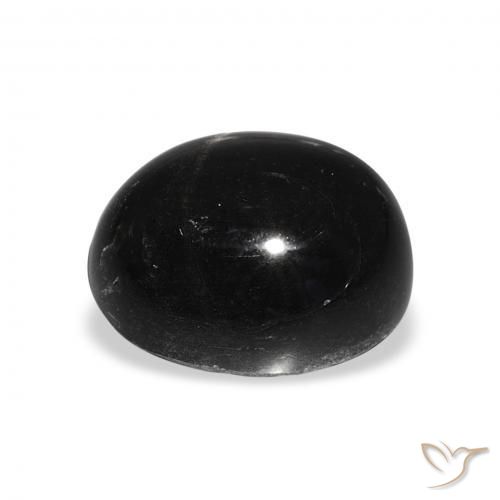 Diópsido Estrella Negro natural de 7.74 ct, Ovalada, Opaco