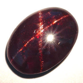 Granate estrella negro natural de 15,79 ct, corte óvalo, opaco