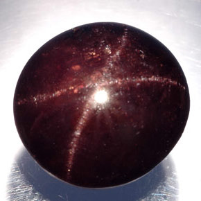 Granate estrella negro natural de 21,50 ct, corte óvalo, opaco