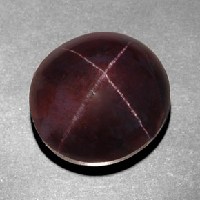 Granate estrella rojo natural de 18,95 ct, corte óvalo, opaco