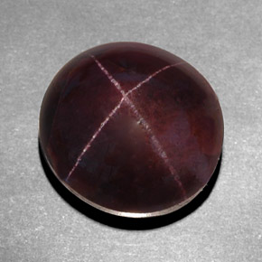 Granate estrella rojo natural de 18,95 ct, corte óvalo, opaco