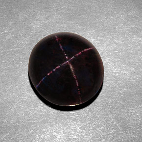 Granate estrella negro natural de 8,43 ct, corte óvalo, opaco