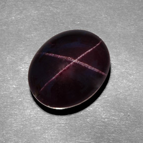 Granate estrella rojo natural de 12,20 ct, corte óvalo, opaco