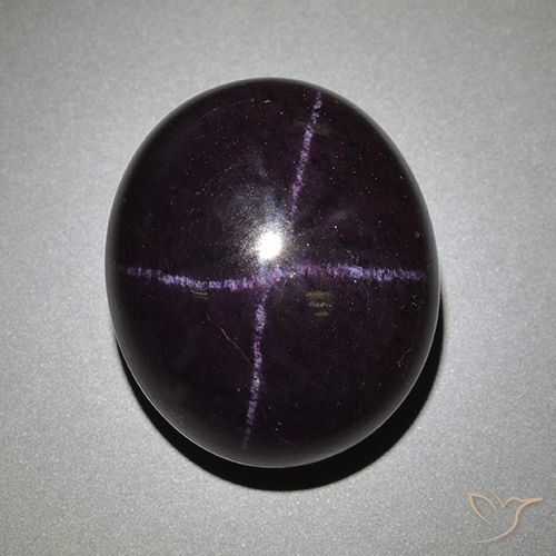 66.95ct Natural Púrpura oscuro Granate estrella, Ovalada, Opaco