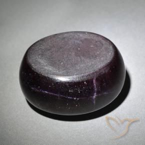 Granate estrella Púrpura oscuro natural de 66.95 ct, Ovalada, Opaco