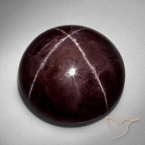 Granate estrella Rojo oscuro natural de 73.16 ct, Redondo, Opaco
