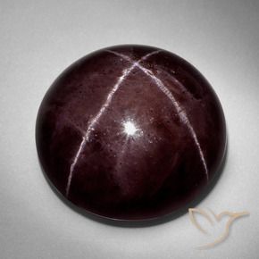 Granate estrella Rojo oscuro natural de 73.16 ct, Redondo, Opaco
