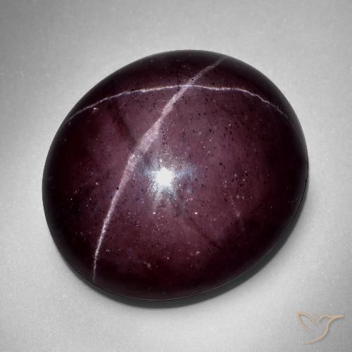 57.41ct Natural Rojo oscuro Granate estrella, Ovalada, Opaco