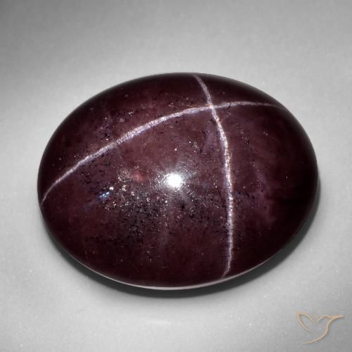 57.48ct Natural Rojo caoba Granate estrella, Ovalada, Opaco