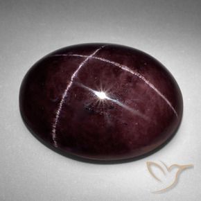 Granate estrella Rojo oscuro natural de 71.36 ct, Ovalada, Opaco