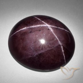 Granate estrella Rojo caoba natural de 93.06 ct, Ovalada, Opaco