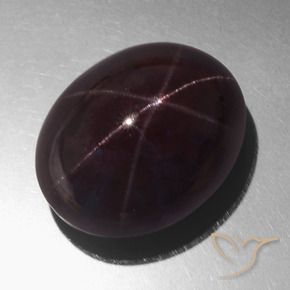Granate estrella Rojo caoba natural de 71.96 ct, Ovalada, Opaco