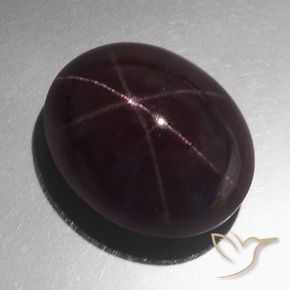 Granate estrella Rojo caoba natural de 71.96 ct, Ovalada, Opaco