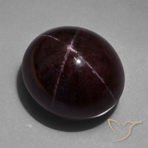 Granate estrella Rojo oscuro natural de 97.90 ct, Ovalada, Opaco